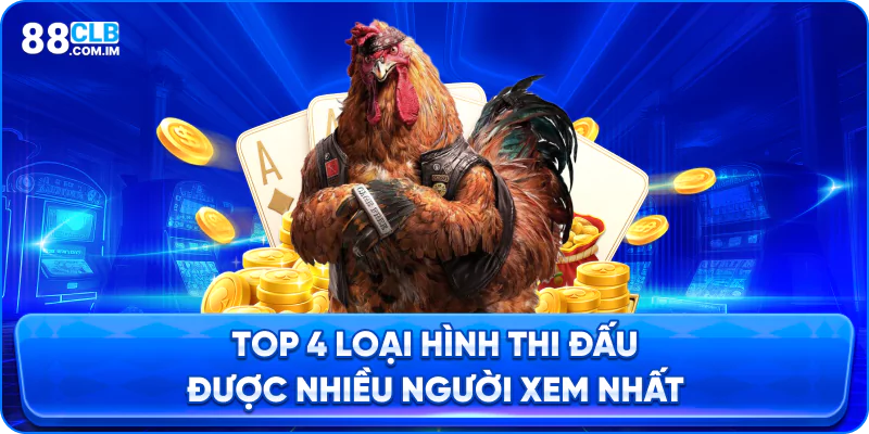 Top 4 loại hình thi đấu thu hút người xem nhất trên đá gà 88